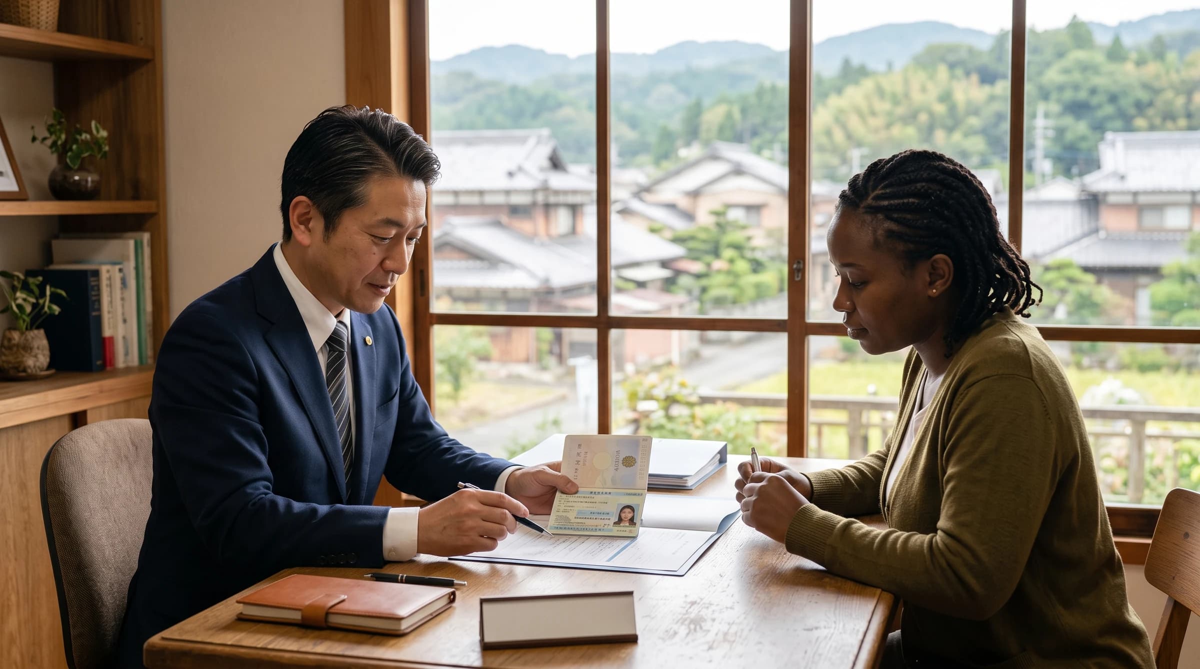 在留資格書類を確認する行政書士